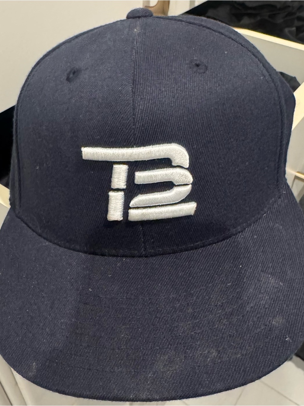 Men's Navy Cap with White Embroidered Logo